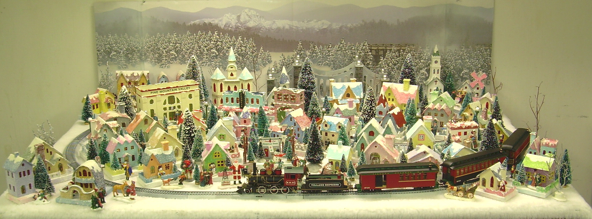 small train set for christmas village